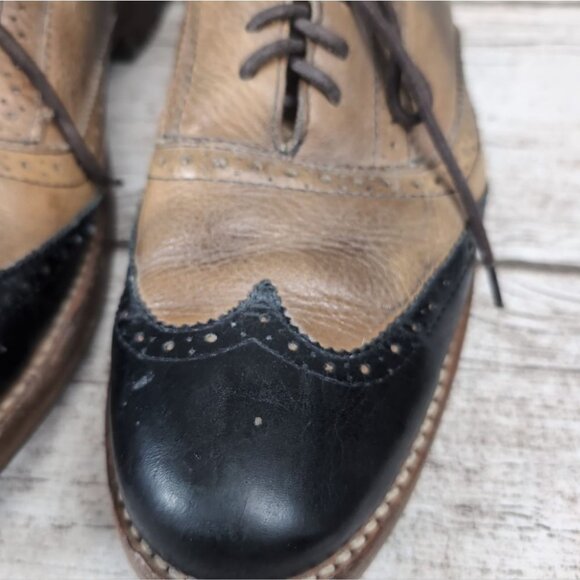 Bedstu Brown And Black Wingtip Oxford Derby Lace Up Shoes Men Size 11 main image 8